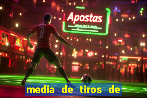 media de tiros de meta por jogo